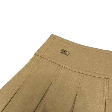 【USED】00's BURBERRY LONDON BLUE LABEL PLEATS WOOL MINI SKIRT