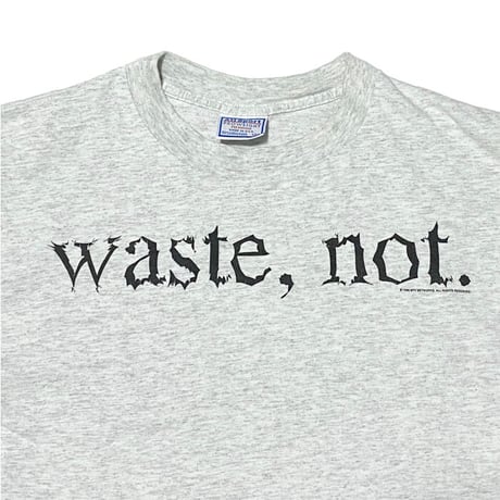 【USED】90'S MTV "waste, not." T-SHIRT