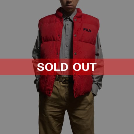 【USED】90'S FILA DOWN VEST