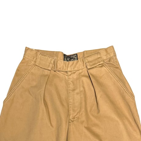 【USED】80's ARMANI JEANS Camel 2-Tuck Tapered Pants