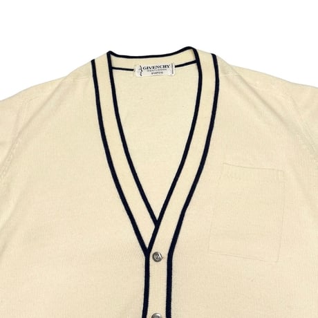 【USED】70's-80's GIVENCHY GENTLEMAN KNIT CARDIGAN