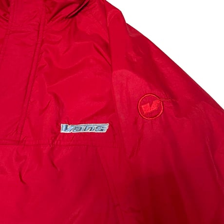 【USED】00's VANS NYLON ANOLAK JACKET RED