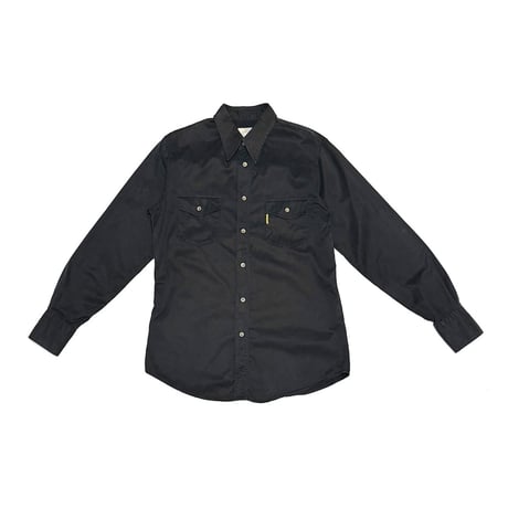 【USED】90's ARMANI JEANS Cotton Western Shirt Black