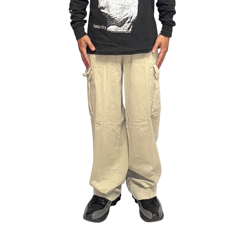 USED】00's GAP COTTON CARGO PANTS BEIGE | KONBINI