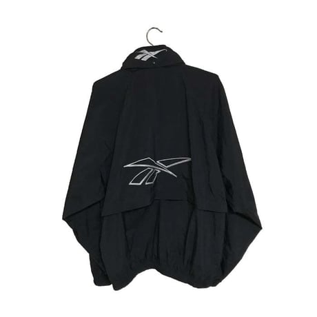 【USED】90'S REEBOK OVERSIZED NYLON JACKET BLACK