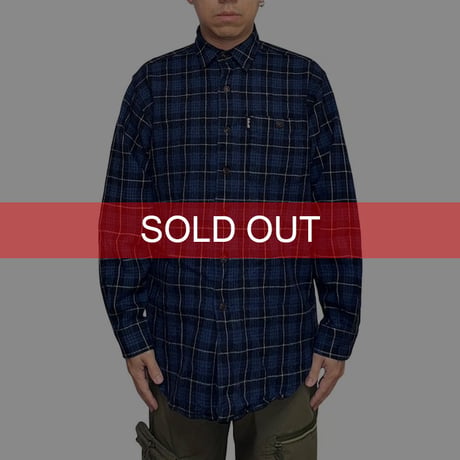 【USED】90's Polo by Ralph lauren BARLOWE CHECK WOOL SHIRT