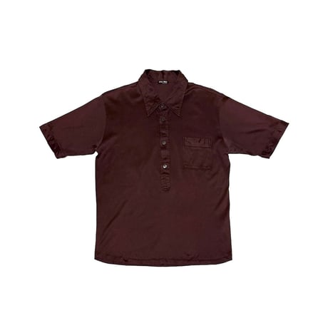 【USED】90's-00's miu miu HALF BUTTON POLO SHIRT