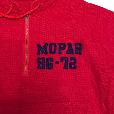 【USED】90's Hysteric Glamour “MOPAR HG-72” Varsity Style Half-Zip Pullover