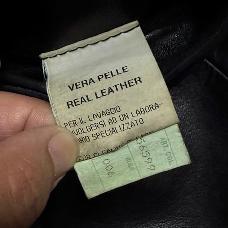 【USED】90's DOLCE & GABBANA VERA PELLE REAL LEATHER 2B JACKET
