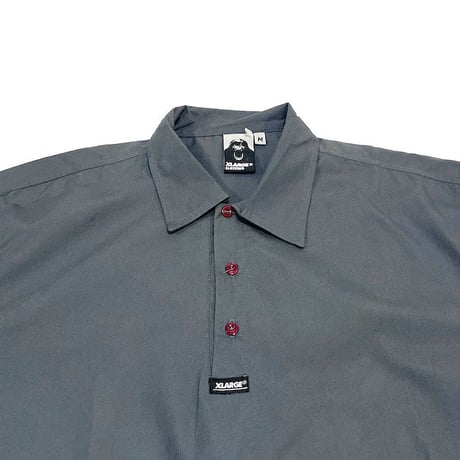 【DEAD STOCK】90'S-00'S XLARGE POCKET PULLOVER SHIRT GRAY