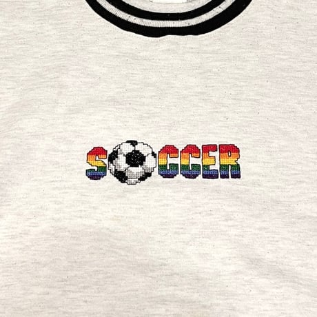 【USED】90's SOCCER EMBROIDERY SWEATSHIRT