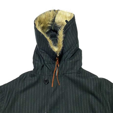 【USED】90'S FAKE LONDON PINSTRIPE FISHTAIL PARKA