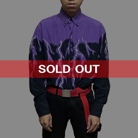 【USED】90'S PURPLE SANDER GRAPHIC SHIRT