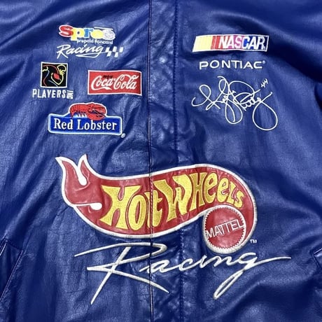 【USED】90'S JEFF HAMILTON JH DESIGN SUPER OVERSIZED LEATHER RACING JACKET