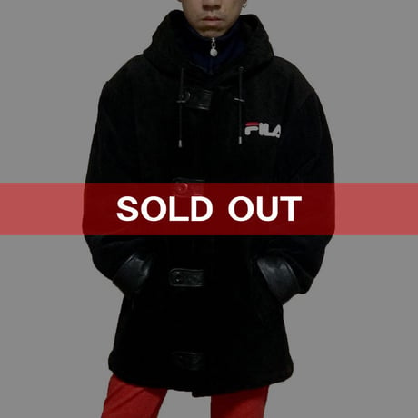 【USED】90'S FILA SUEDE×CORDUROY COAT