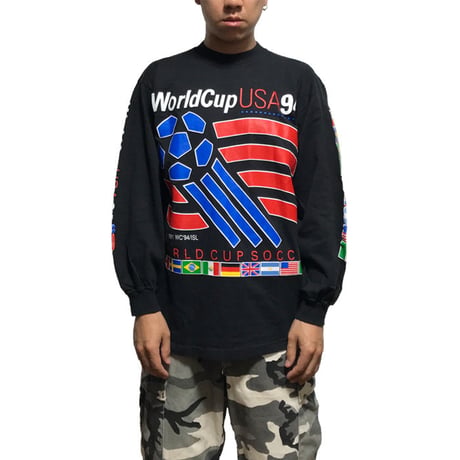 【DEADSTOCK】90'S SOCCER WORLD CUP USA94 L/S T-SHIRT