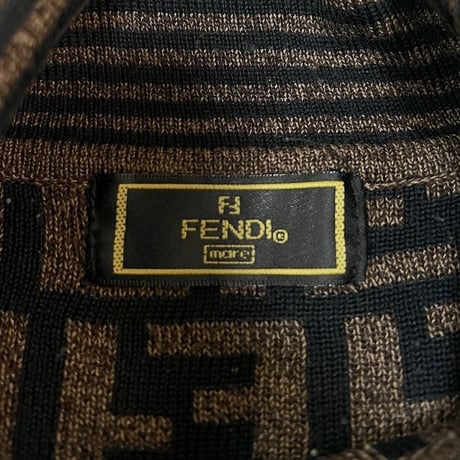 【USED】80'S-90'S FENDI ZUCCA MONOGRAM HI-NECK SWEATER