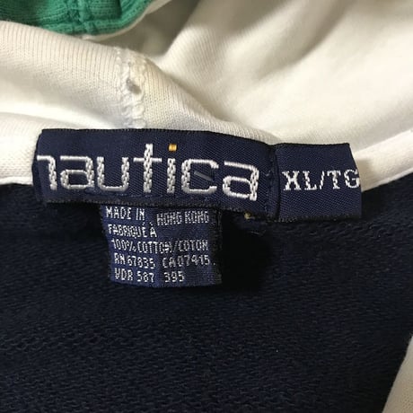 【USED】90'S NAUTICA EMBROIDERY HOODIE
