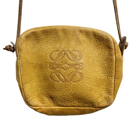 【USED】80'S LOEWE ANAGRAM LEATHER SHOULDER BAG
