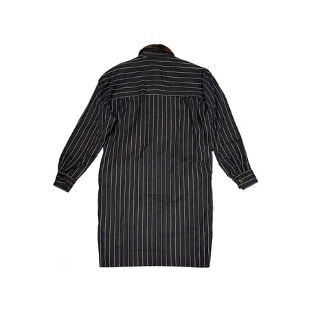 【USED】BLASS DRESS BY BILL BLASS. PIN STRIPE WOOL DRESS
