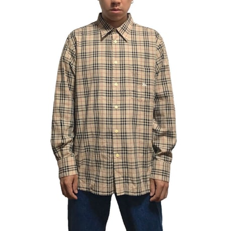【USED】00'S BURBERRY LONDON NOVA CHECK SHIRT