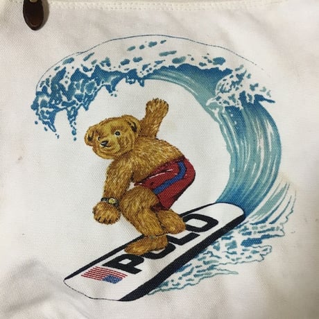 【USED】90'S RALPH LAUREN POLO BEAR CANVAS BACKPACK