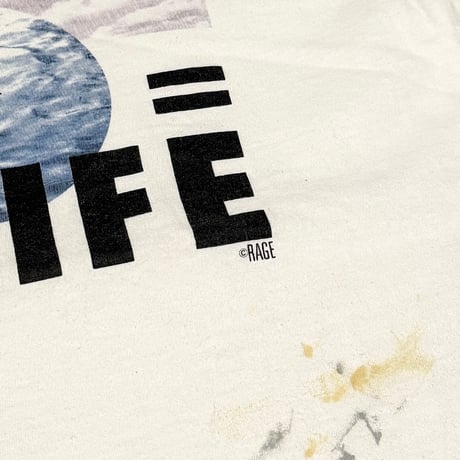 【USED】90's WATER LIFE DIRTY T-SHIART