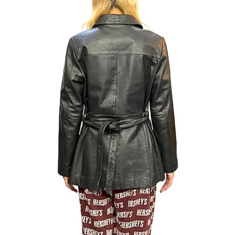【USED】00'S OUTBROOK LEATHER JACKET BLACK