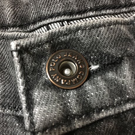 【USED】90'S POLO JEANS BLACK DENIM PANTS