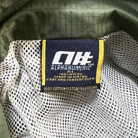 【USED】90'S-00'S ALPHANUMERIC NYLON JACKET