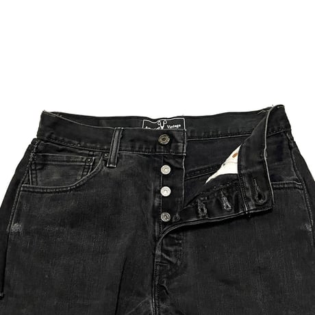 【USED】00's American Vintage Levi's BLACK DENIM SHORTS