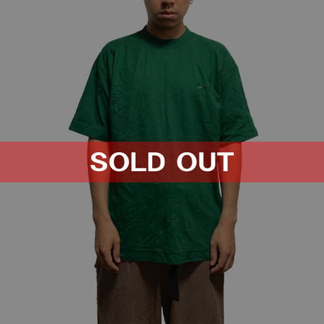 【USED】90'S NIKE SWOOSH ONE POINT T-SHIRT GREEN