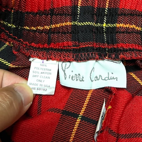 【USED】80'S Pierre Cardin TARTAN CHECK EASY PANTS