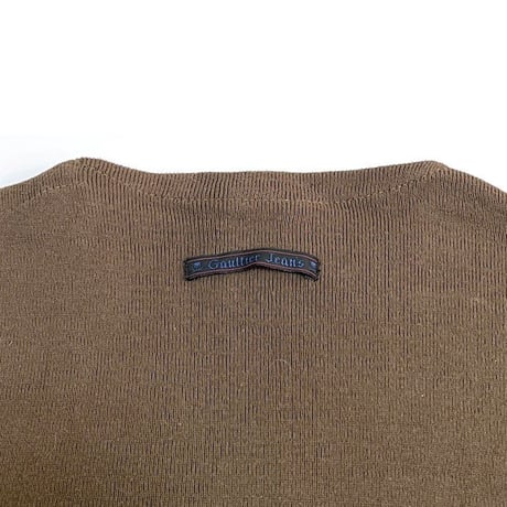 【USED】90'S GAULTIER JEANS BORDER COTTON KNIT SWEATER