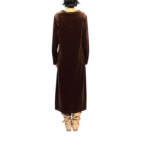 【USED】80'S Gilligan & O'Malley VELVET L/S DRESS