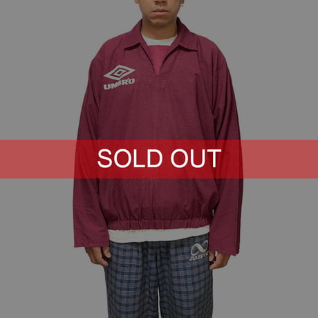 【USED】90'S OLD UMBRO DRILL TOP BURGUNDY