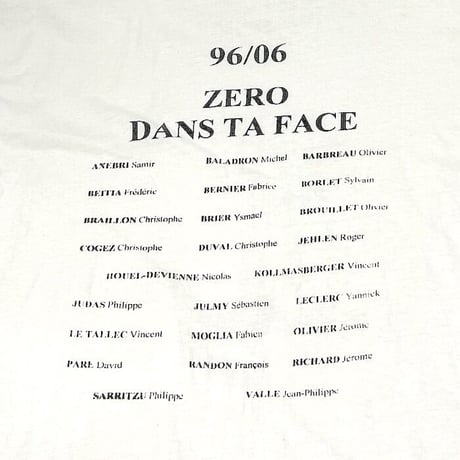【USED】80'S-90'S ZERO DANS TA FACE T-SHIRT