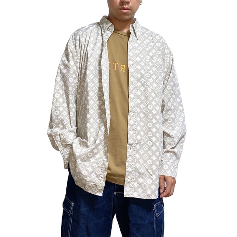 USED】80'S-90'S OLD STUSSY MONOGRAM SHIRT | KON...