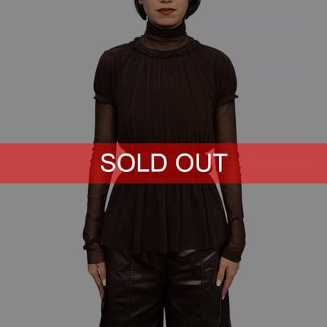 【USED】00's Jean Paul Gaultier SOLEIL Double-Layer Power Net Top