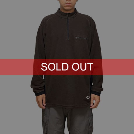【USED】00'S OAKLEY SOFTWARE FLEECE TOP DARK BROWN