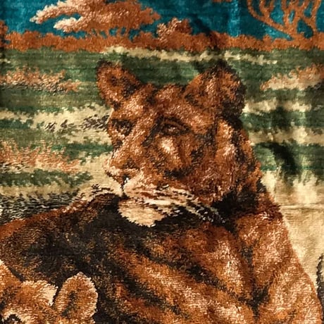【USED】70'S MOROCCAN LION WALL TAPESTRY