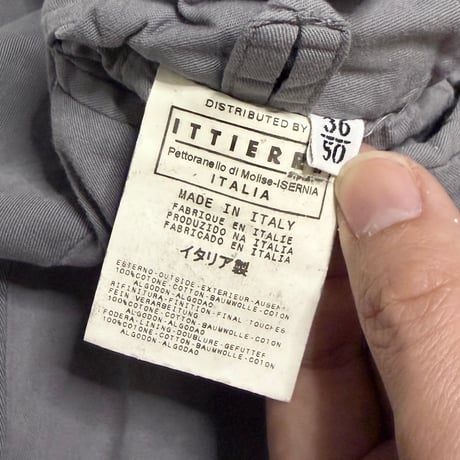 【USED】00's D&G DOLCE & GABBANA Washed Gray Cotton Tailored Jacket