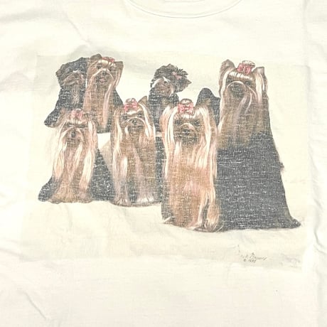 【USED】90's YORKSHIRE TERRIER FAMILY T-SHIRT