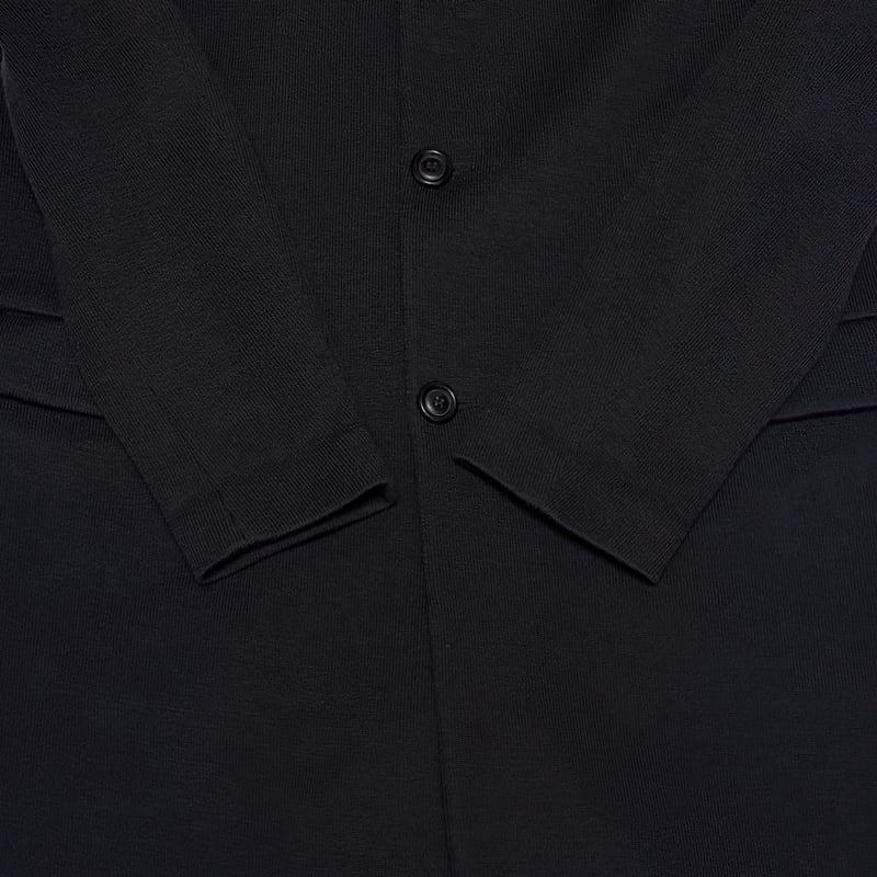 USED】90's EMPORIO ARMANI Knit Chester Coat Bla