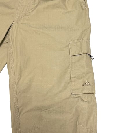 【USED】00's adidas Ripstop Cotton Cargo Pants Beige