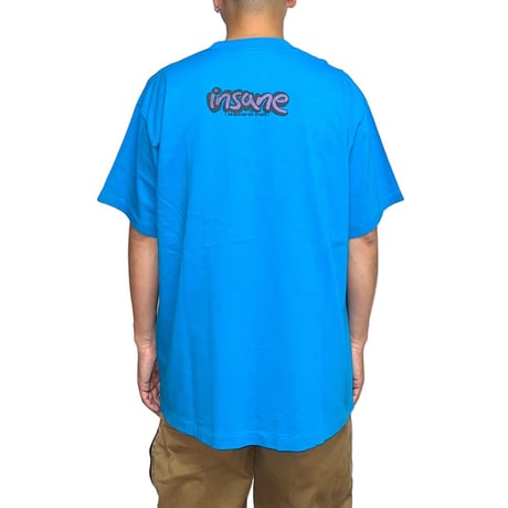 【USED】90's insane Look into my eyes T-SHIRT SKY BLUE②