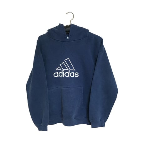 【USED】90'S ADIDAS 3-STRIPES LOGO EMBROIDERY HOODIE