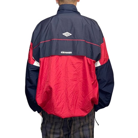 【USED】90's UMBRO UK Tricolor Nylon Jacket