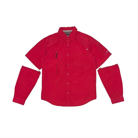 【USED】00's AIRWALK DETACHABLE GIMMICK SHIRT RED