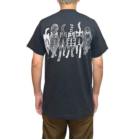 【USED】90'S 6CATS T-SHIRT BLACK